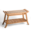 Rope Top Teak Bench