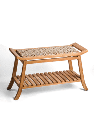 Rope Top Teak Bench