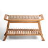 Rope Top Teak Bench
